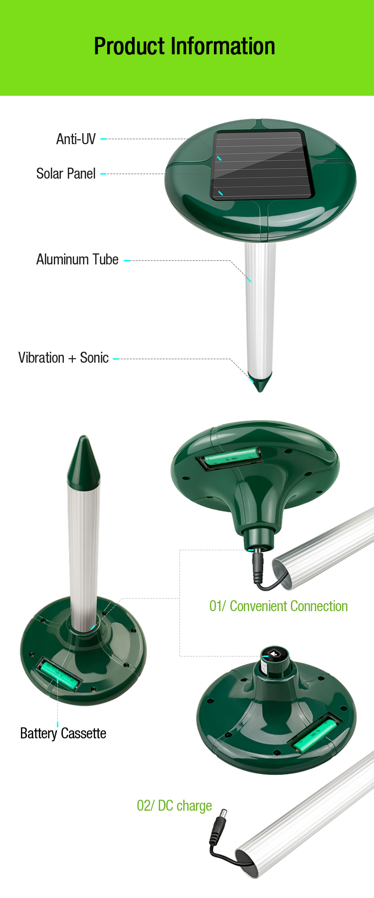 Vole Repeller Structure details display