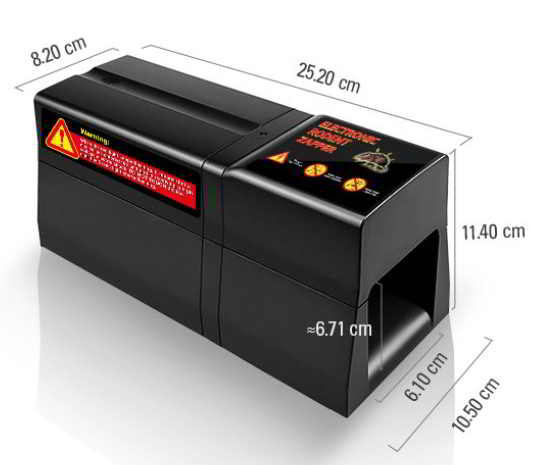 Size of Zapper Mouse Trap AN-C111