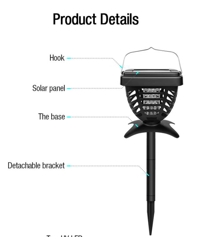 Solar Mosquito Killer Lamp AN-C888 size
